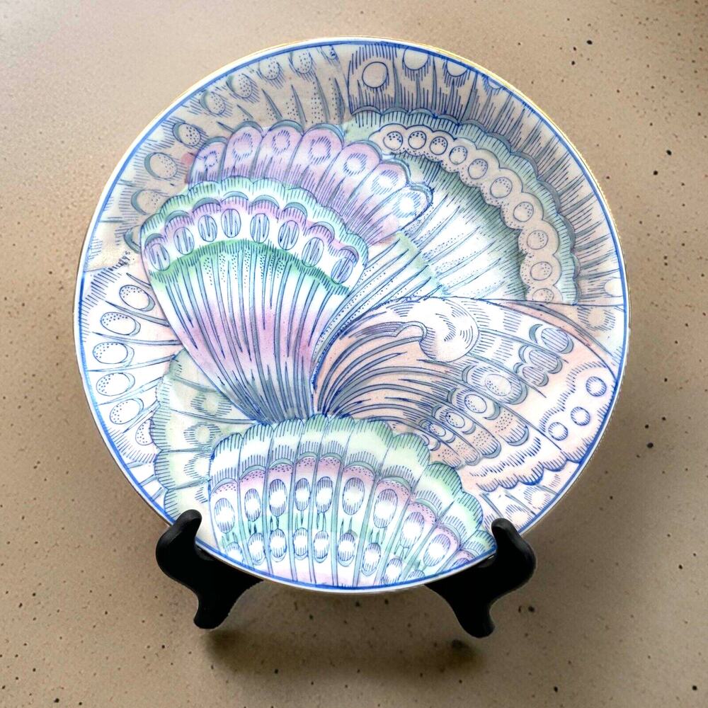 Vintage Chinese Export Peacock 10" Plate Handpainted in Macau